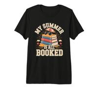 My Summer is All Booked Reading Reading Book Lover Bookworm Premium T-Shirt