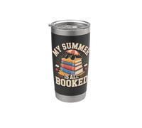 My Summer is All Booked Reading Reading Book Lover Bookworm Stainless Steel Insulated Tumbler