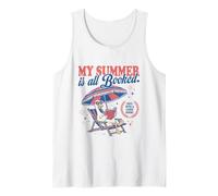 My Summer is All Booked Silly-Goose Reading Book Bookish Tank Top
