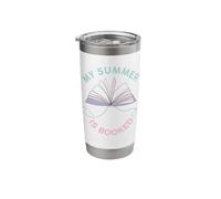 My Summer is Booked - Women's Cute Book Reader Stainless Steel Insulated Tumbler