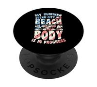 My Summer Ocean City Maryland Beach Body Is In Progress PopSockets Adhesive PopGrip