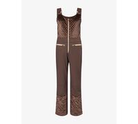 My Sunday Ski Womens My Sunday Ski Quilted Velvet Ski Overall Chocolate XS