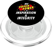My SuperPower is Inspiration & Integrity Comic Positivity PopSockets PopGrip for MagSafe