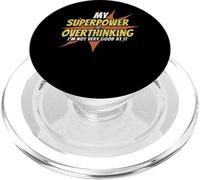 My Superpower Is Overthinking Funny Anxious Humor PopSockets PopGrip for MagSafe