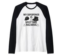 My Superpower is Spotting Hazards | Workplace Safety Gift Raglan Baseball Tee