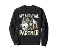 My Survival Partner Husky Dog Mountain Wilderness Sweatshirt