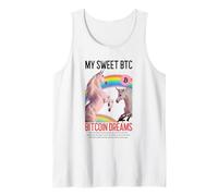My Sweet BTC Bitcoin Dreams (Funny Unicorn Graphic) Tank Top