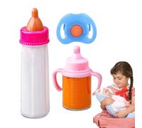 My Sweet Doll Feeding Set - Disappearing Milk & Juice Bottles with Pacifier | 3-Piece Pretend Play Toy for Doll Care, Prams & Role Play | Kids Nursing Toy Gift for Girls & Boys Aged 3+