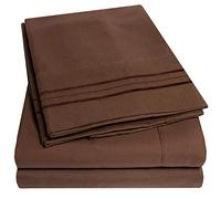 My Sweet Home 1500 Thread Count 4Pc Bed Sheet Set Egyptian Quality Deep Pocket -California King, Brown