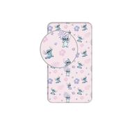 My sweety pop - Girl's Pink Stitch Fitted Sheet - 1 Piece - Child - Single - Elastic Corners - 90 x 200 cm - 100% Cotton