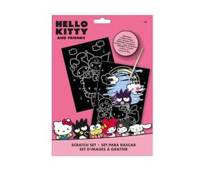 My sweety pop | Hello Kitty and Friends Scratch Stationery Kit | Creative Hobbies for Children from 3 Years | Set of 2 Scratch Cards with Stylus Included | Sanrio Manual Activity Format 23 x 30 cm