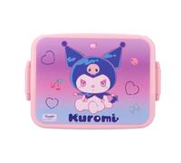 My sweety pop | Kuromi Lunch Box | Snack Box for Children from 3 Years | Pink and Purple | Ideal for School, Kindergarten and Picnic | BPA Free | 16 x 13 x 5 cm