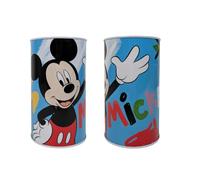 My sweety pop - Mickey Mouse blue metal money box - School - Parts storage - 17.5 cm - Gift idea