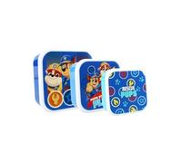 My sweety pop - Set of 3 Paw Patrol snack boxes - lunch box - for children - nursery - kindergarten - school - holiday - meal - 11.5 cm - blue