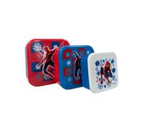 My sweety pop - Set of 3 snack boxes - Lunch Box - Children's Lunch Box - Nursery - Kindergarten - School - Holiday - Meal - 11.5 cm (Spiderman - Red/Blue)