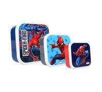 My sweety pop - Set of 3 snack boxes - Lunch box - Spiderman - for children - Nursery - Kindergarten - School - Holidays - Meal - 11.5 cm - For Boys - Gift Idea, 200-4741