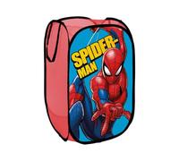 My sweety pop | Spiderman Children's Laundry Basket | Foldable Pop-Up Laundry Basket | Spiderman Boy Bedroom Decoration Blue and Red | Textile Bathroom Organiser | 36 x 36 x 58 cm