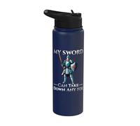 My Sword Can Take Down Any Foe Medieval Ren Faire Jousting Stainless Steel Insulated Water Bottle