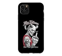 My Tattoos Don't Like You Either Tattoo Devil Middle Finger Case for iPhone 11 Pro Max