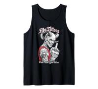 My Tattoos Don't Like You Either Tattoo Devil Middle Finger Tank Top