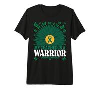 My Teacher is A Warrior Liver Cancer Awareness Premium T-Shirt