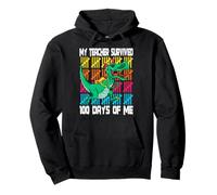 My Teacher Survived 100 Days Of Me T-Rex 100 Days of School Pullover Hoodie