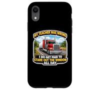 My Teacher Was Wrong Funny Truck Driver Trucker Truckie Joke Case for iPhone XR