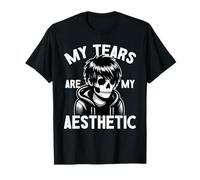 My Tears are My Aesthetic Emo Goth Skeleton T-Shirt