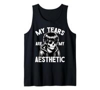 My Tears are My Aesthetic Emo Goth Skeleton Tank Top