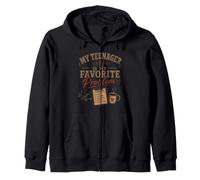 My Teenager Is My Favorite Problem Funny Parenting Zip Hoodie