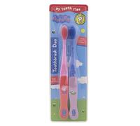 My Teeth Time Peppa Pig Toothbrush Duo, Dental Care for 4-6 Year Olds, Twin Pack, Peppa and George Design, Multicoloured - 3 x Duo Pack