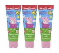 My Teeth Time Peppa Pig Toothpaste, Kids Toothpaste, Dental Care for 3-8 Year olds Bubble Gum Flavour, Rainbow Striped, 3 X 75ml