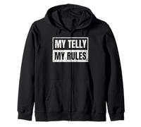 My Telly My Rules Funny Dad Joke Gift Zip Hoodie
