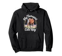 My Therapist Eats Hay | Funny Horse Lover Equestrian Riders Pullover Hoodie
