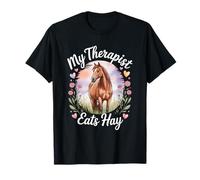 My Therapist Eats Hay | Funny Horse Lover Equestrian Riders T-Shirt