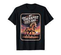 My Therapist Eats Hay | Funny Horse Lover Equestrian Riders T-Shirt