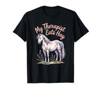 My Therapist Eats Hay | Funny Horse Lover Equestrian Riders T-Shirt