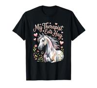 My Therapist Eats Hay | Funny Horse Lover Equestrian Riders T-Shirt