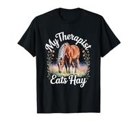 My Therapist Eats Hay | Funny Horse Lover Equestrian Riders T-Shirt