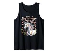 My Therapist Eats Hay | Funny Horse Lover Equestrian Riders Tank Top
