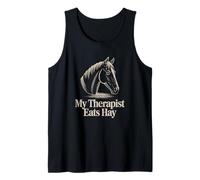 My Therapist Eats Hay | Funny Horse Lover Equestrian Riders Tank Top