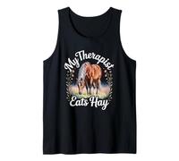 My Therapist Eats Hay | Funny Horse Lover Equestrian Riders Tank Top