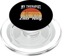 My therapist eats hay - Horse Hoove PopSockets PopGrip for MagSafe