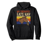My Therapist Eats Hay Horse Riding Equestrian Men Women Kids Pullover Hoodie