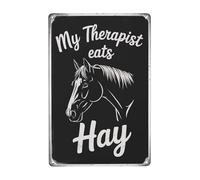 My Therapist Eats Hay Wall Plaque 8X12 Inches Room Decor Signage For Farmhouse & Garden Decoration,Vintage & Retro Home Decor,Unique Posters For Room Aesthetic Hanging Wall Decor For Kitchen Bathroom