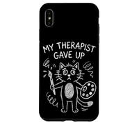 My Therapist Gave Up Funny Artist Cat Painting Therapy Humor Case for iPhone XS Max