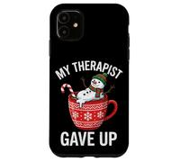 My Therapist Gave Up Funny Melting Snowman Christmas Meme Case for iPhone 11