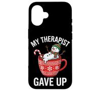My Therapist Gave Up Funny Melting Snowman Christmas Meme Case for iPhone 16