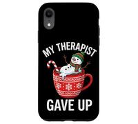 My Therapist Gave Up Funny Melting Snowman Christmas Meme Case for iPhone XR