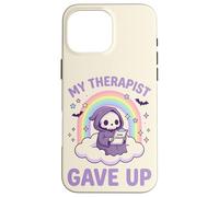 My Therapist Gave Up Funny Pastel Goth Grim Reaper Kawaii Case for iPhone 16 Pro Max